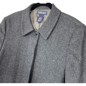 Lands' End Direct Merchants Jacket Women's 12‎ Gray Wool/Cashmere Blend Preppy